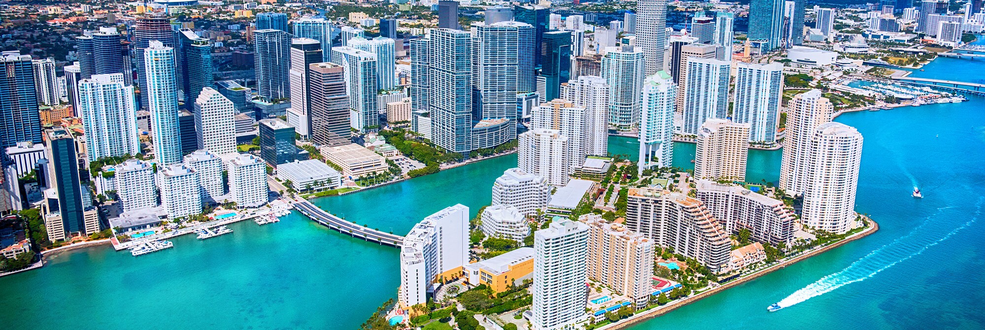 Florida coast commercial buildings skyline